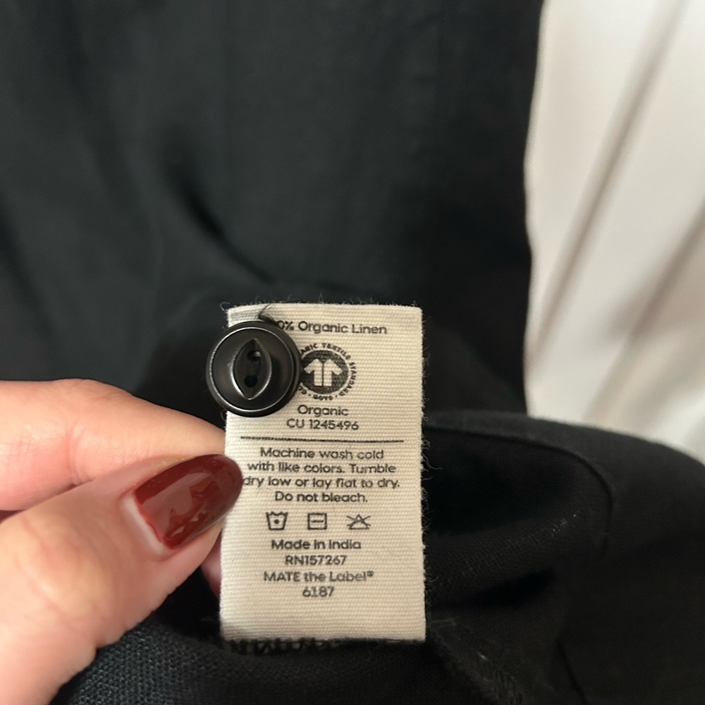 MATE the Label Organic Linen Button Front Dress - Picture 6 of 7